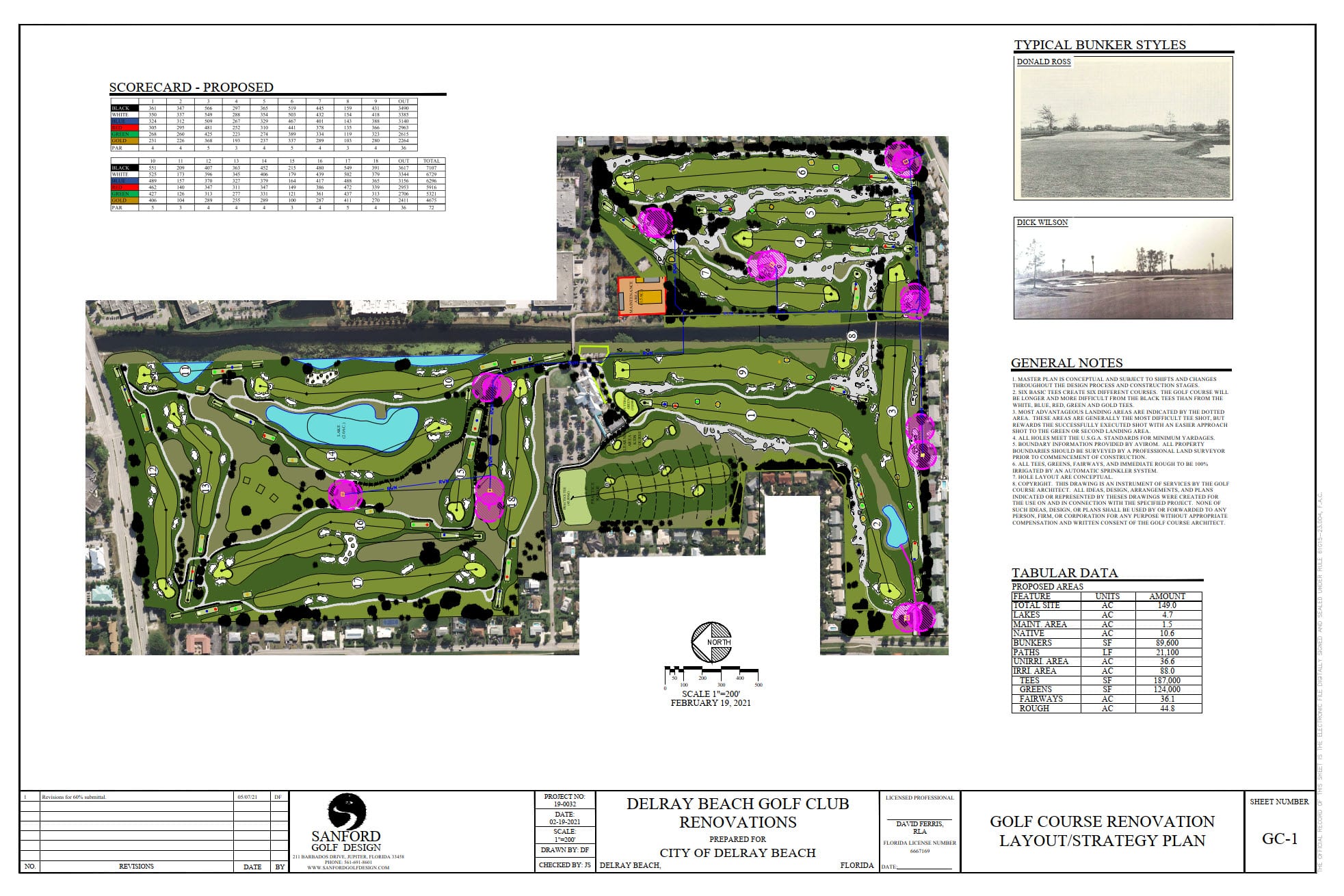 Delray Beach Municipal Golf Course Proposed Scorecard